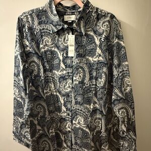 NWT - J. Crew Collection Classic-fit Shirt In Ratti Midnight Paisley For Women